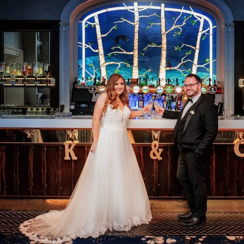 Bride & Groom at the bar